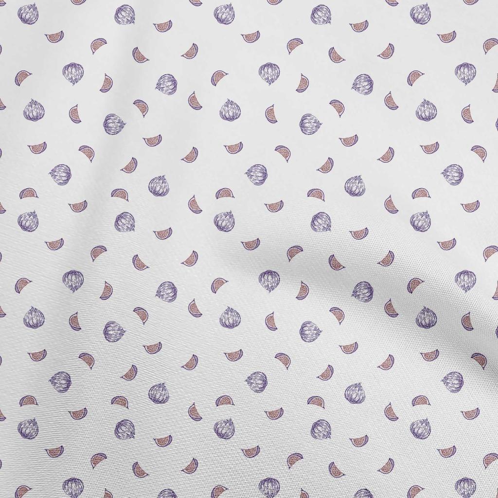 oneOone Cotton Flex Dusty Teal Green Fabric Fruits Sewing Material Print Fabric By The Yard 40 Inch