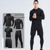 Men's Breathable Fitness Clothing Set - Tight-fitting, Sweat-wicking Training Gear for Running and Gym (Spring & Autumn).
