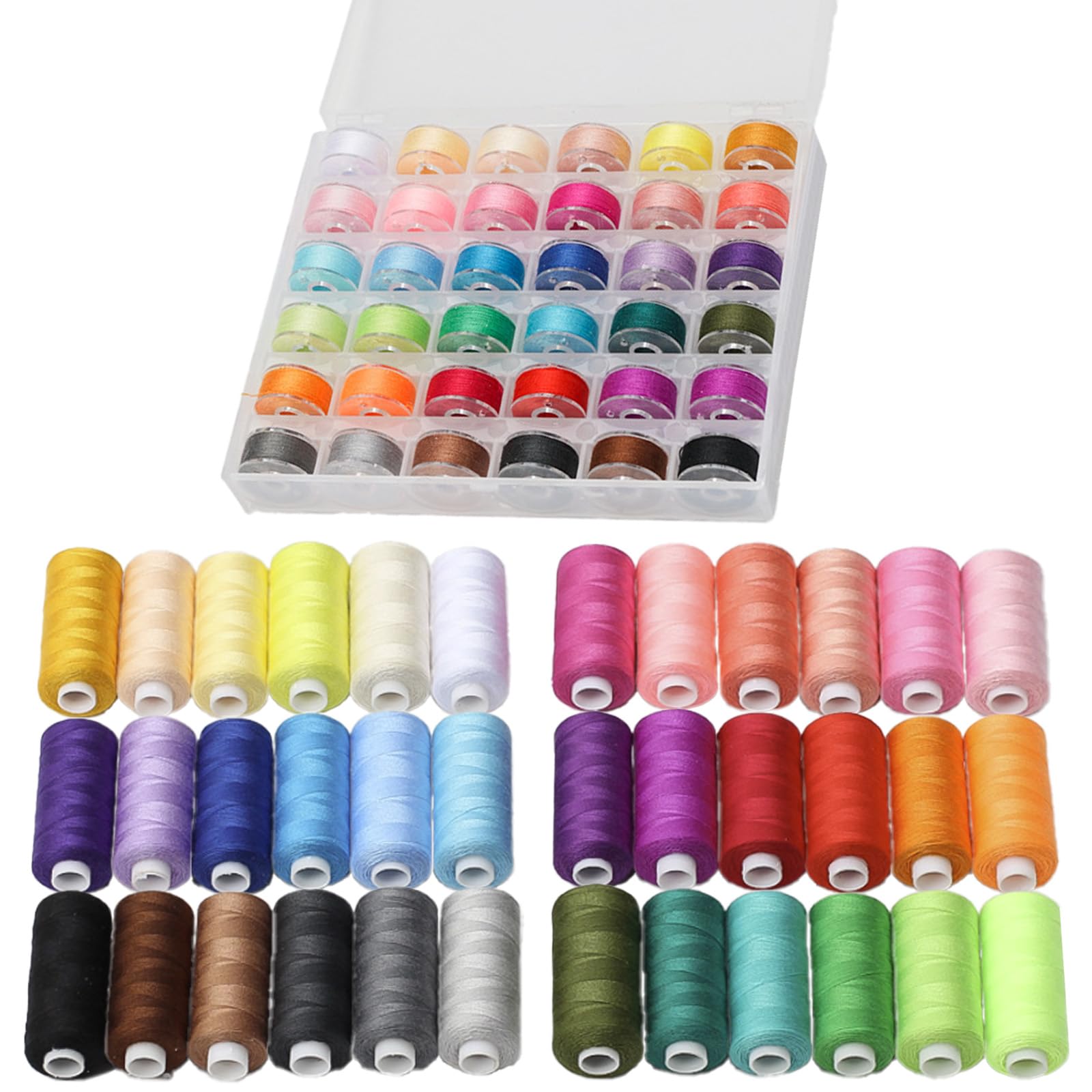 

Швейная нить шпулька 36 60 с футляром для хранения не набор, цвета, 365 м, нет. Полиэстер, (Иглы в комплекте)