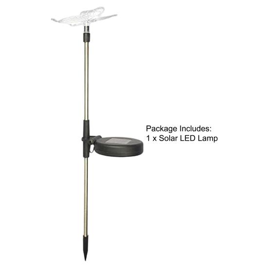 Lawn Lamp Solar LED Outdoor Decor Light Stainless Steel Color Changing Garden Light