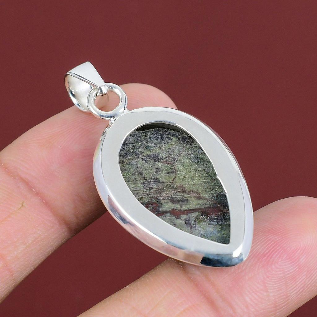 Dragon Bloodstone Pendant 925 Sterling Silver Pendant Handmade Pendant Dragon Bloodstone Gemstone Jewelry Gift For Her Latest Design Pendant