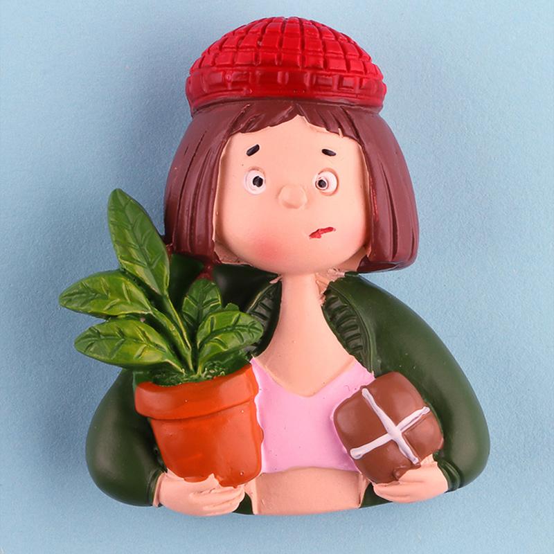 Ce tueur n'est pas trop froid. Le réfrigérateur a des autocollants magnétiques créatifs de dessin animé, des autocollants magnétiques en résine, des aimants en fer 3D