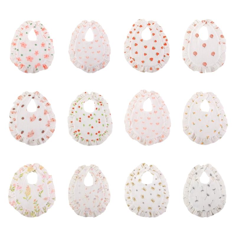 Lovely Baby Bibs Baby Drooling Bibs Cotton Bibs Unisex Baby Feeding Bibs Adjustable Teething Drooling Bibs 9x6-inch