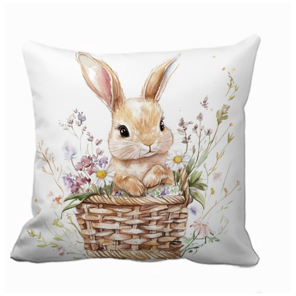Vikama Easter Bunny Throw Cushion Set For Living Room Sofa Cushion Set For Bedroom Office Pillow Set For Holiday Home Decoration