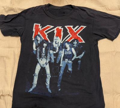 Vtg Kix Metal Band T-Shirt Baumwolle Unisex Shirt EG407