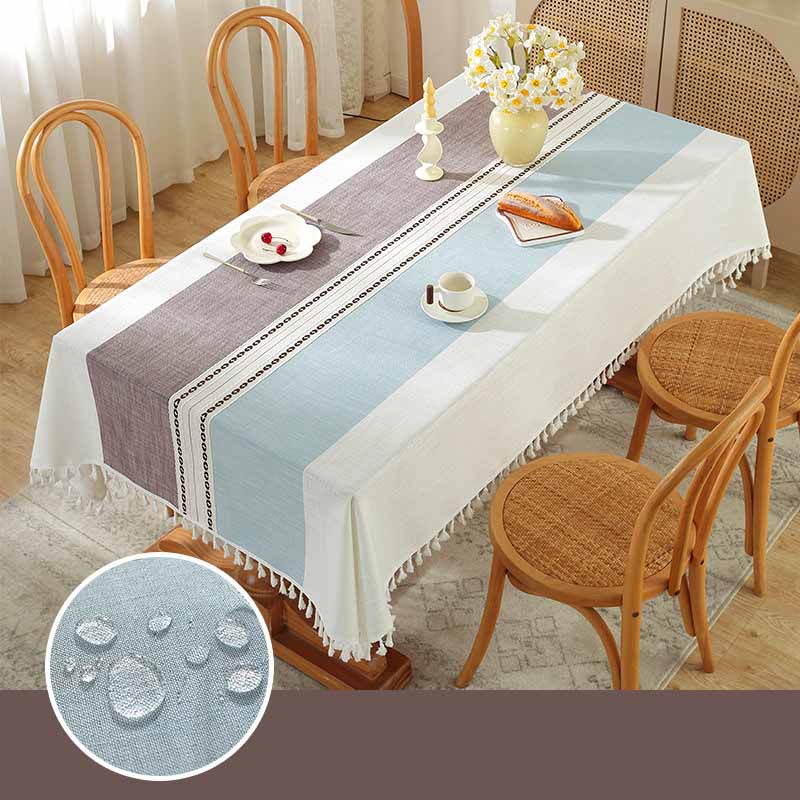 Thickened Imitation Cotton Linen Dining Household Square Wear-resistant Waterproof Oil Proof Tablecloth