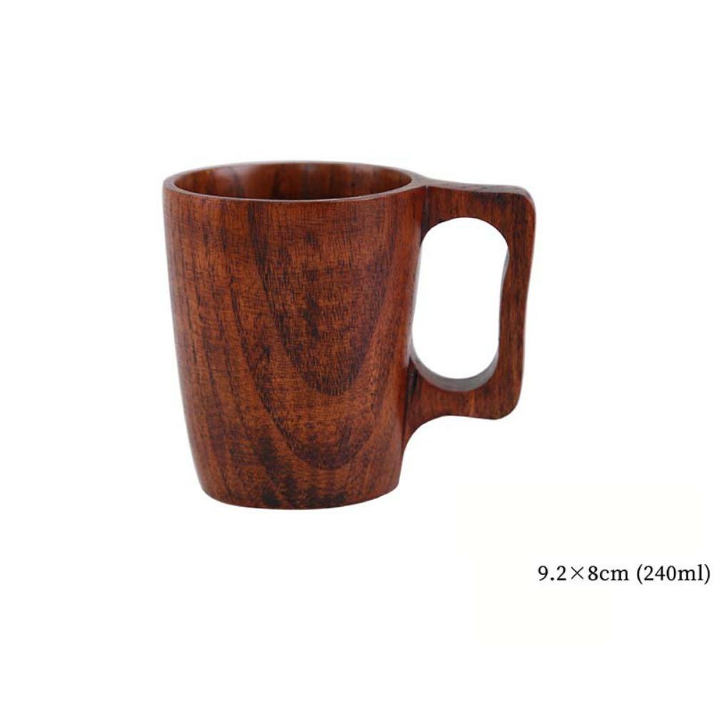Wooden Coffee Mug Office Household Water Cup Men Drinking Rustic Eco-Friendly Wood Material Coffee Cup Men Water Mug