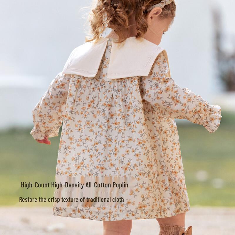 Babylove Mädchen Süßes Blumiges Baumwollkleid