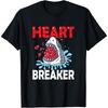 Valentines Day Shark Heart Breaker Funny Girls T-Shirt
