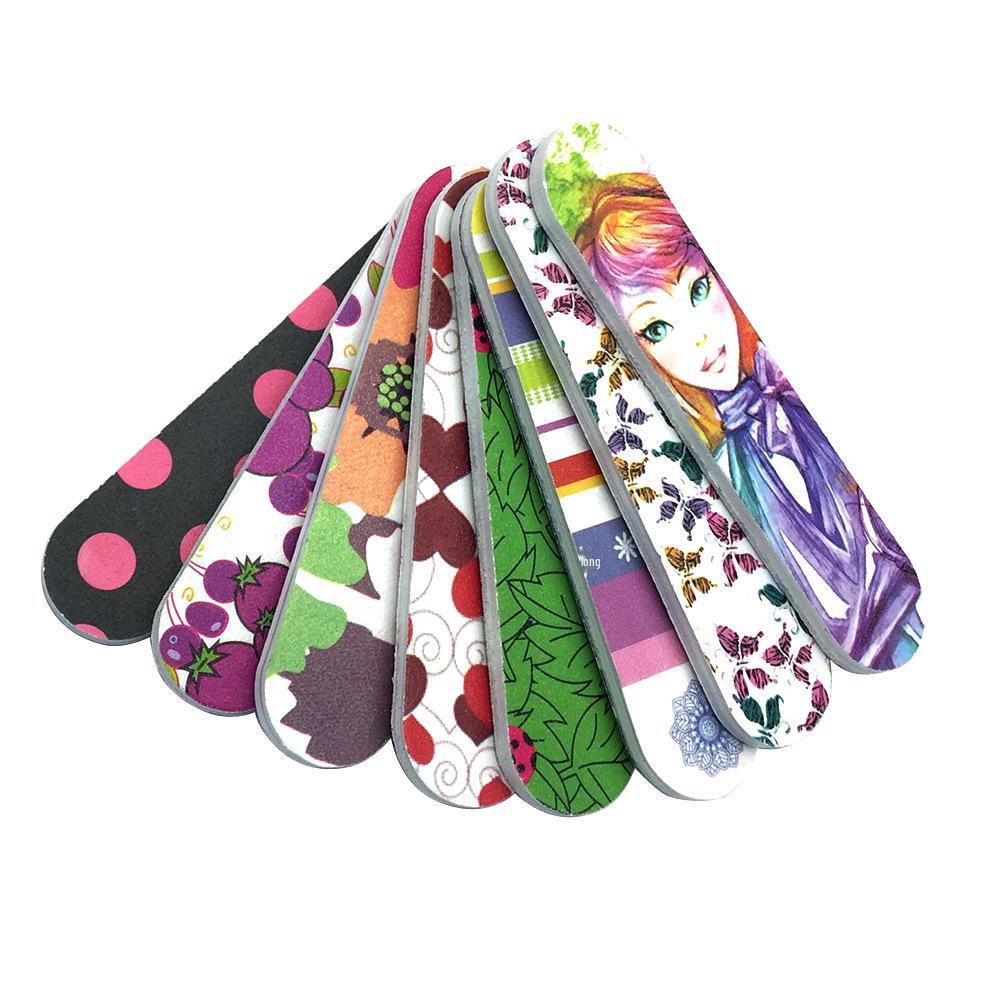 

Двусторонняя мини-пилочка для ногтей - симпатичные, компактные 9 см полировальные полоски для нейл-арта, подарочные аксессуары 9cm x 2cm x 0.4cm