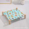 Elevated Pet Bed for Cats Dogs Detachable Nylon Canvas with Pine Wood Frame Breathable Raised Kitty Puppy Nest Portable Pet Bed