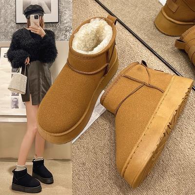 Thick-soled Snow Boots Women's Winter Velvet and Thicker 2025 New Non-slip, Waterproof and Sub-zero Warm Northeast Cotton Shoes Outside
