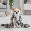 Funny Dog Walk Props Simulated Iron Chain for Haunted House Cosplay, Halloween Plastic Prop, Novelty Yorkie Decorative Leash, Lightweight Fake