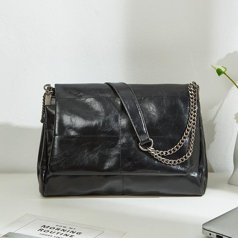 

Retro new big bag new trendy summer chain stray bag niche design embroidered thread shoulder bag