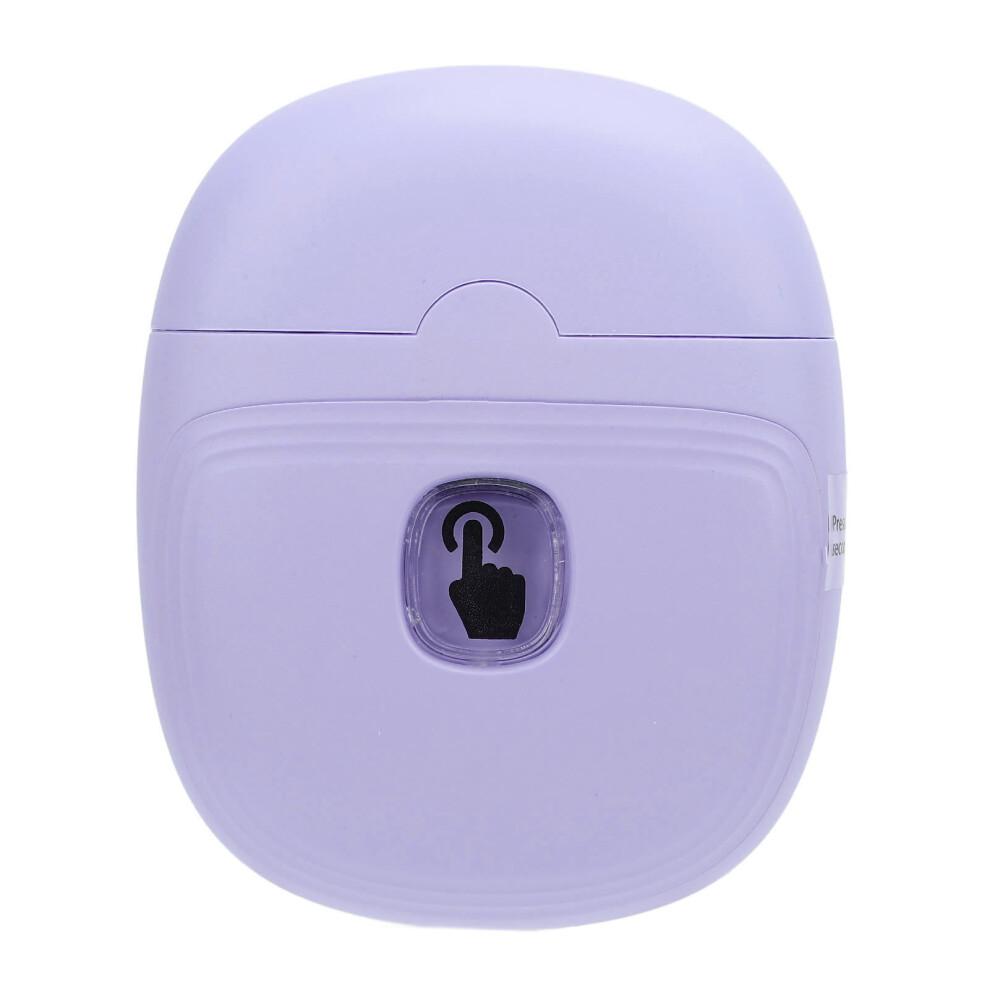 (Light Purple) Electric Nail Clipper 2 Speed Auto Trimmer LED Light for Home White