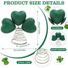 St Patricks Day Tree Topper Green Heart-Clover Tree Ornaments with Metal Base Holidays Ornament for Holiday Party Decor