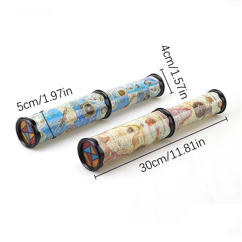 Scalable Magic Kaleidoscope Classic Three Mausoleum Mirror Kaleidoscope Toys Fancy Colored World Toys For Children Gifts