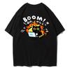 Good Mental State Pure Cotton Short Sleeved T-shirt for Men Women Summer New Tee Clothes Loose Casual Cartoon Oversized Top 2024