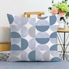 Blue Simple Print Decorative Pillowcase Bedroom Living Room Square Cushion Pillowcase