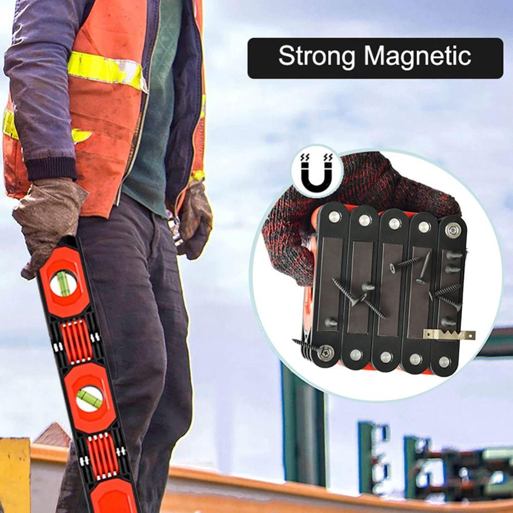 Multi-angle Magnetic Level Meter Strong Magnet Angle Finder Gauge Folding Horizontal Ruler  Stairs