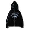 Y2K Hooded Zip-Up Sweatshirt With Rhinestone Embellishment Streetwear Oversized Womens Casual Hip Hop Jacket