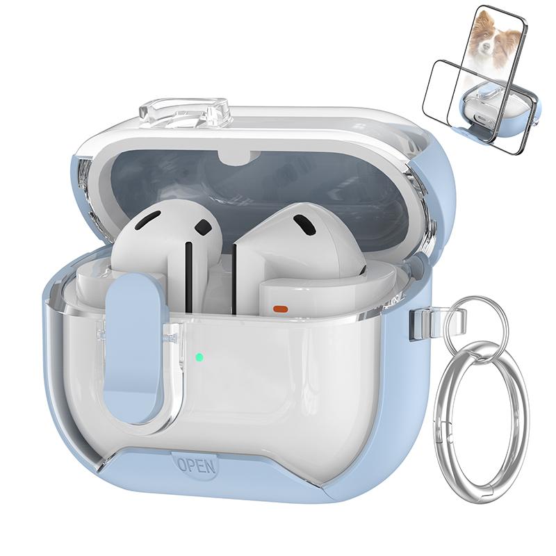 Secure Lock Case for Samsung Galaxy Buds 3/3Pro Case with Phone Stand Protective Case with Cleaner Kit for Samsung Galaxy Buds 3