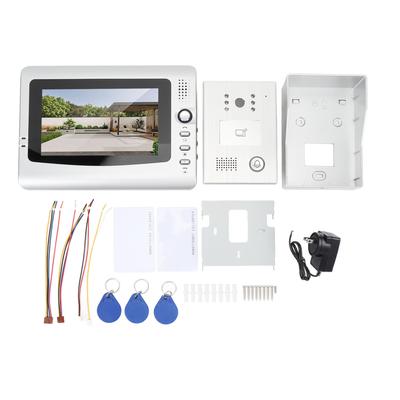 Kabelgebundenes Video-Intercom-System mit Regenschutz, IR-Nachtsicht, 120º Weitwinkel-Video-Türklingel mit 7