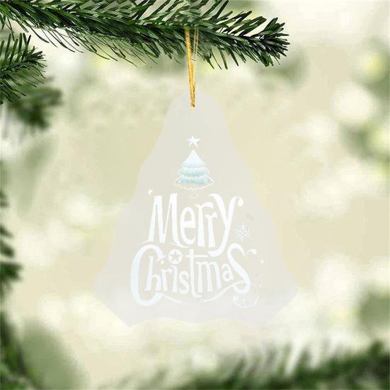 Winter Acrylic Ornaments Merry Christmas Hanging Ornament for Christmas Tree Frosted