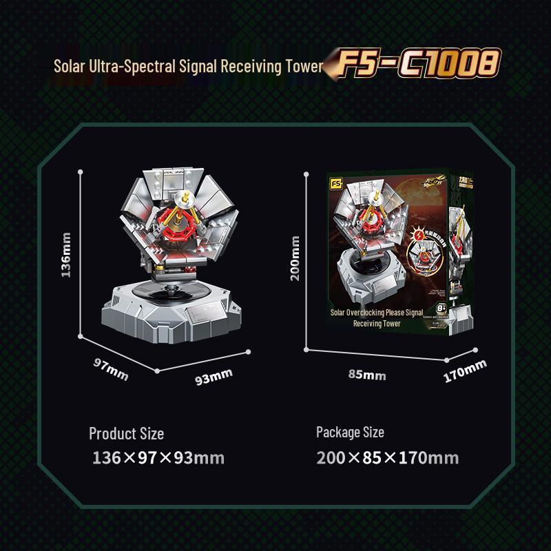 New F5 Jiaqi Solar Rotating Turret Building Blocks DIY Model Ornament