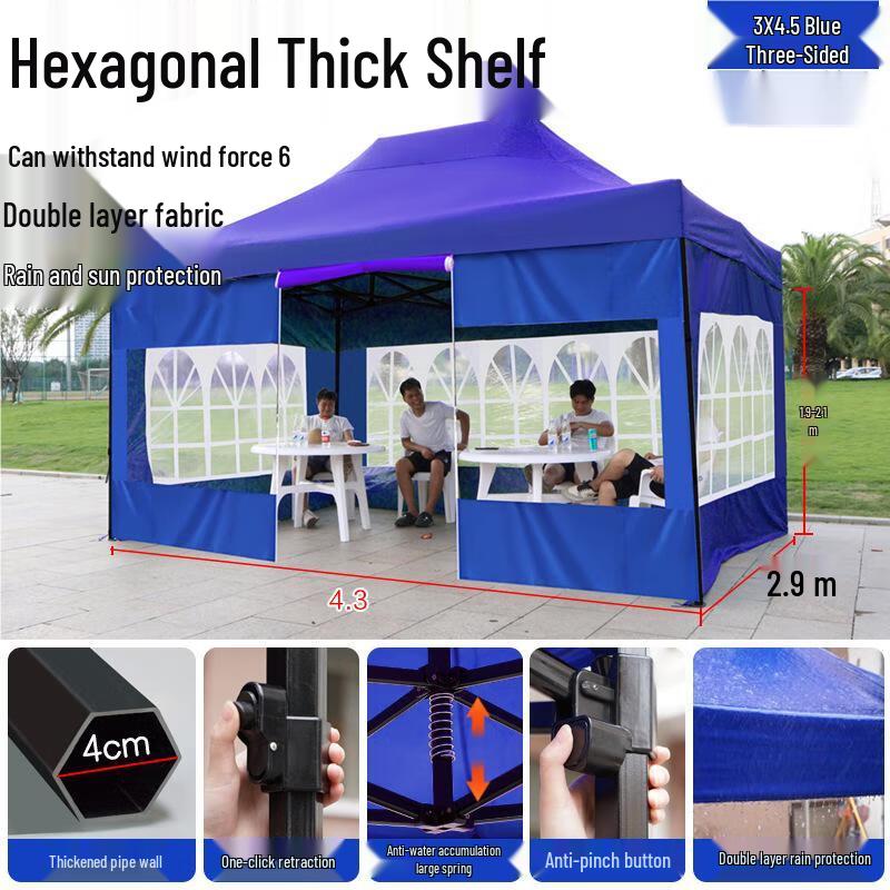 Outdoor Retractable Canopy Tent with Walls
