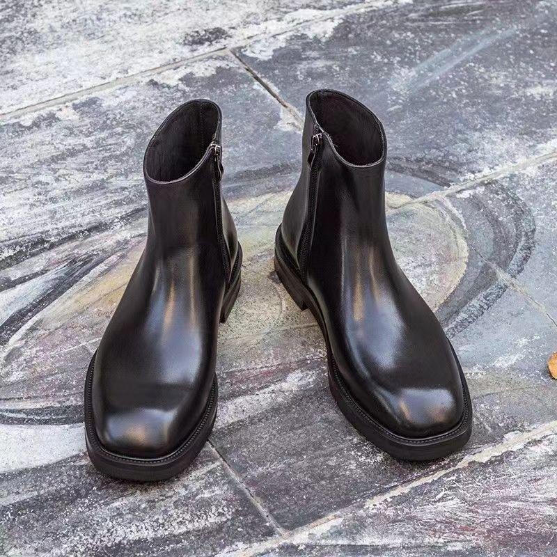 New Handmade Shoes Women's Luxury English Platform Chelsea Boots Men's Trendy Style High Top Short Boots