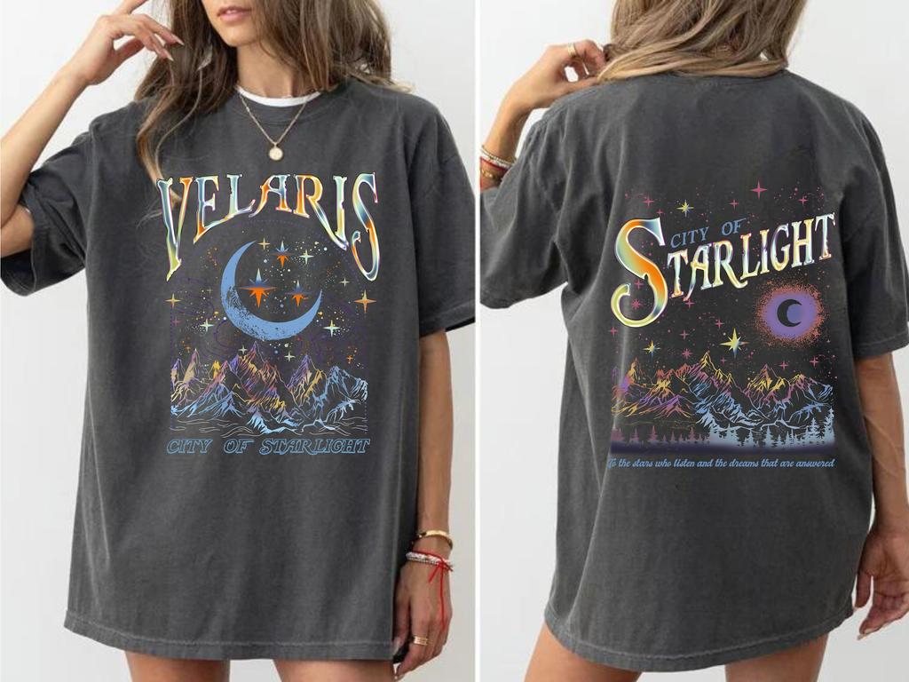Velaris Shirt City of Starlight Night Court ACOTAR Merch Clothing Graphic Short Sleeve Shirt Unisex Unisex Women AllSeason