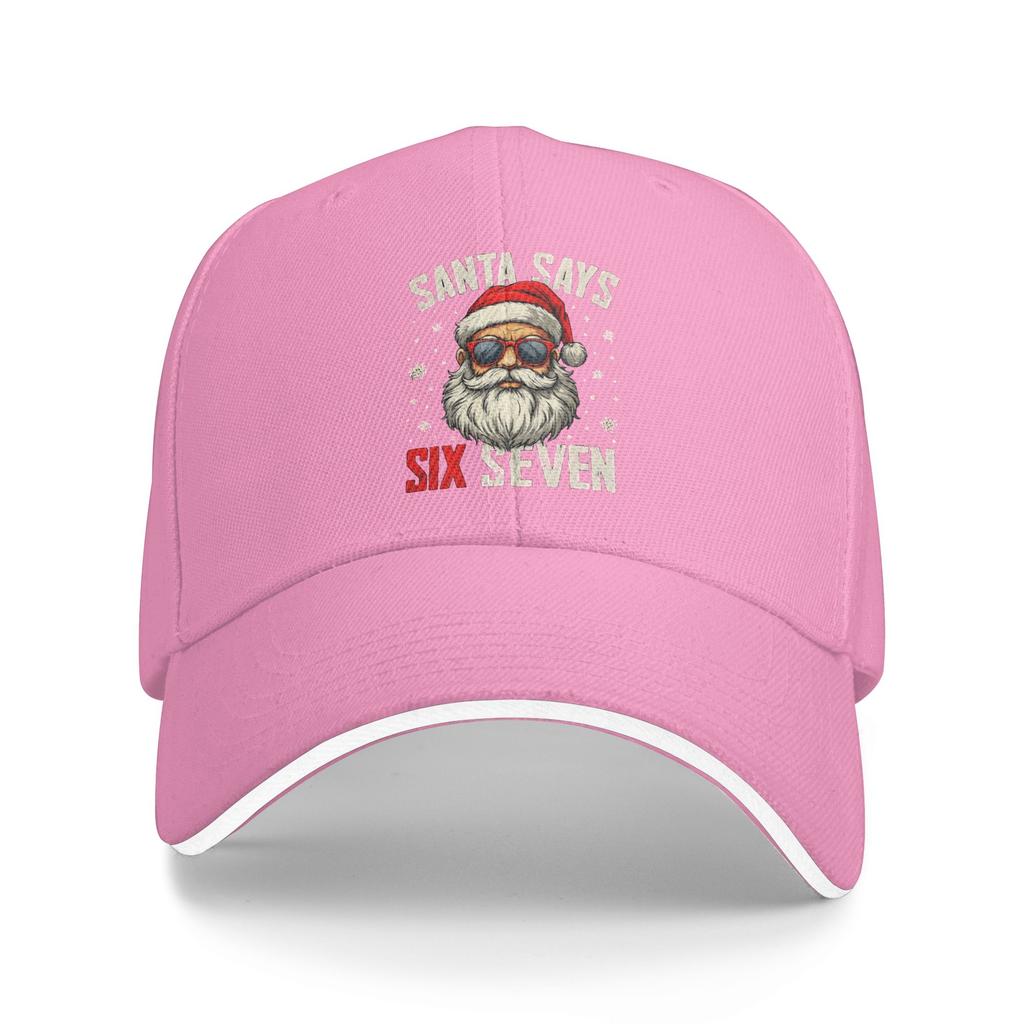 christmas Humor Santa Says Six Seven 67 Sun Baseball Cap Summer Classic Hip Hop Hats For Men Women Running Hippie Snapback Cap