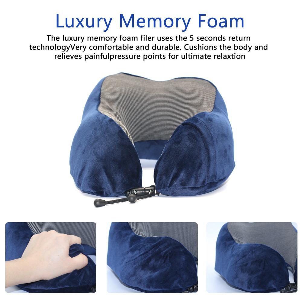 U-förmiges Reisekissen, Memory-Schaum-Nackenkissen, weiches Massage-Nackenkissen, Schlafflugzeug-Nackenkissen