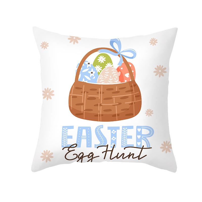 Osterkissenbezug Haus Nordischer Sofakissenbezug Kaninchen-Ei-Druck Bürokissenbezug