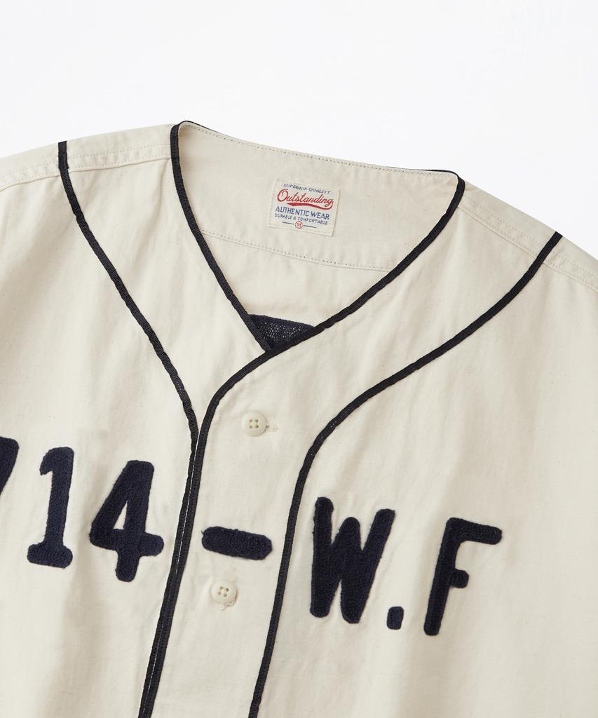 OUTSTANDING Vintage Baseball Half Shirt_Ivory