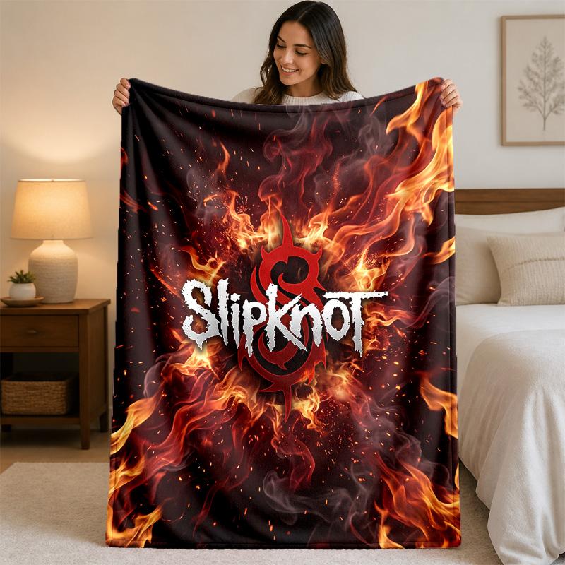 Coperta in Flanella con Stampa Slipknot Morbida Leggera Coperta Pluche per Letto Divano Uso Domestico