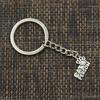 Fashion 30mm Key Ring Metal Key Chain Keychain Jewelry Antique   Plated Cat Person Friend Forever 13x18mm Pendant