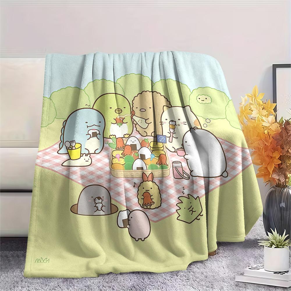 Sumikko Gurashi Flannel Blanket, High quality Comfortable for All Seasons, Home Decor, Warmth and Comfort