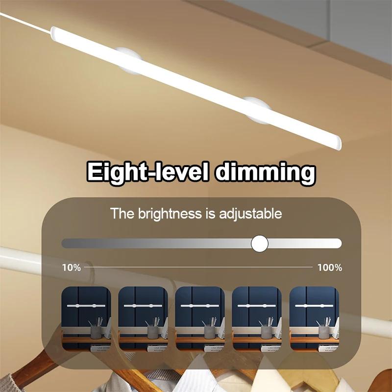 LED Cabinet Light USB Plug Magnetic 20/30/40CM Table Reading Lamp Night Lights For Kitchen Bedroom Closet Bedside Night Lamp