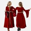 Halloween Kids Adult Vintage European Court Ball Court Queen Princess Dress Trumpet Sleeve