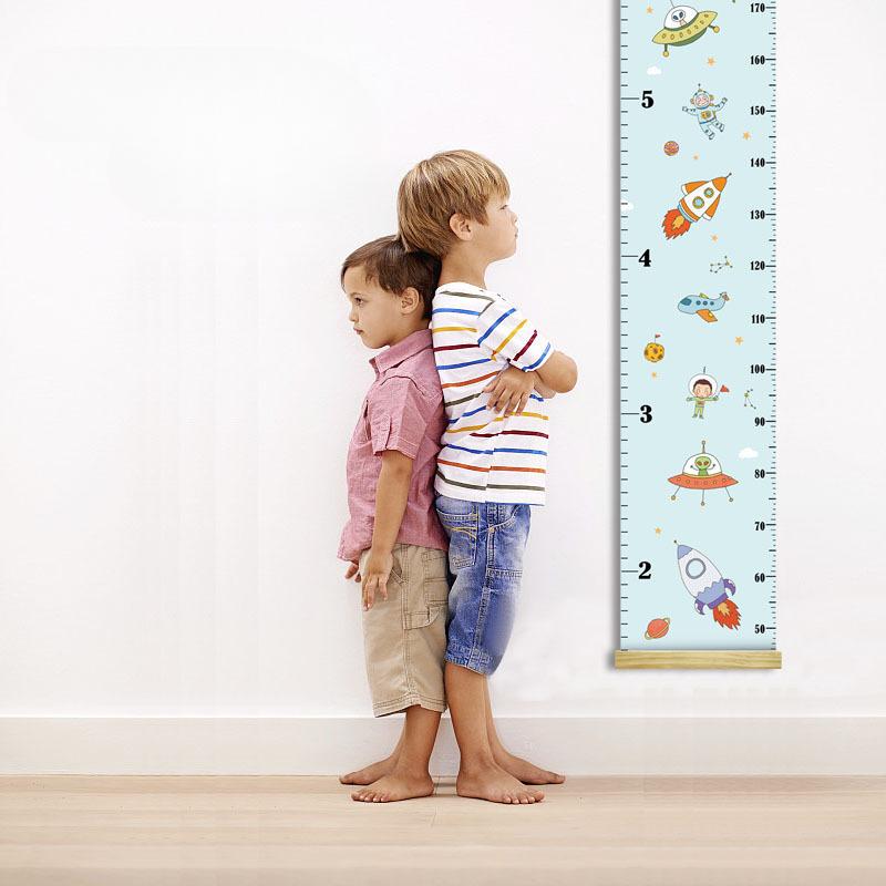 Height Wall Sticker Astronaut Three-dimensional Nordic Canvas Painting 30CM Wide Removable Astronaut Height Hanging Ruler