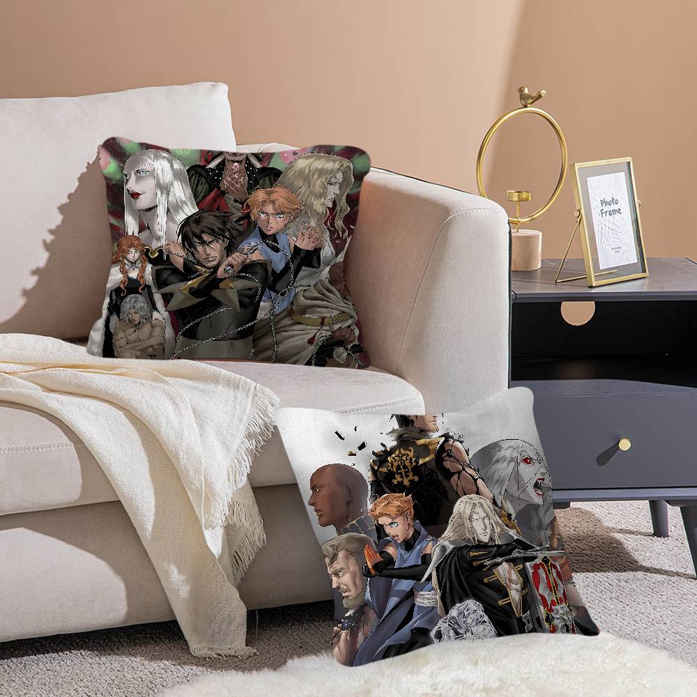 C-Castlevania Personalized Picture Text Home Decorative Pillows Household Gifts 45x45cm