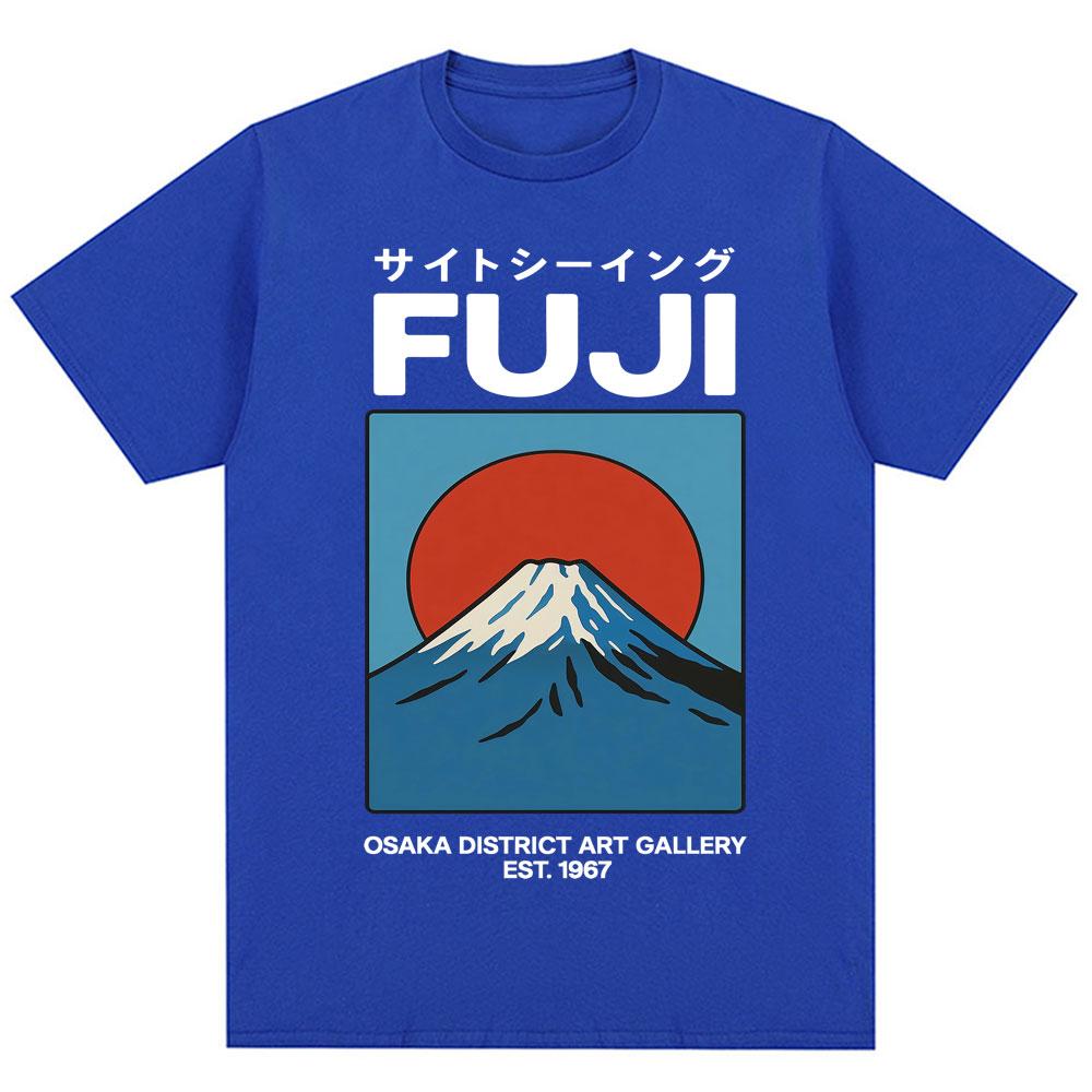 Japanese Style Fuji Osaka T Shirt Men Women Fashion Vintage T-shirts Oversized Cotton Novelty T Shirts Streetwear Gifts