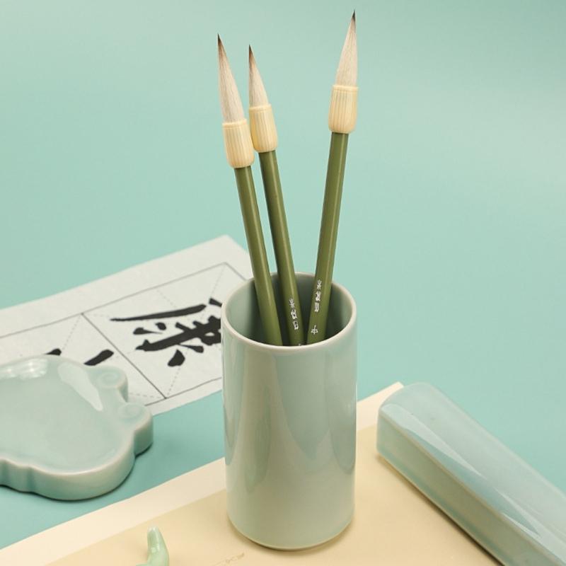 3x/Set Japanese Sumi Drawing Brushes Chinese Calligraphy Brush Set 3 Size Maobi Painting Writing Brushes for Students