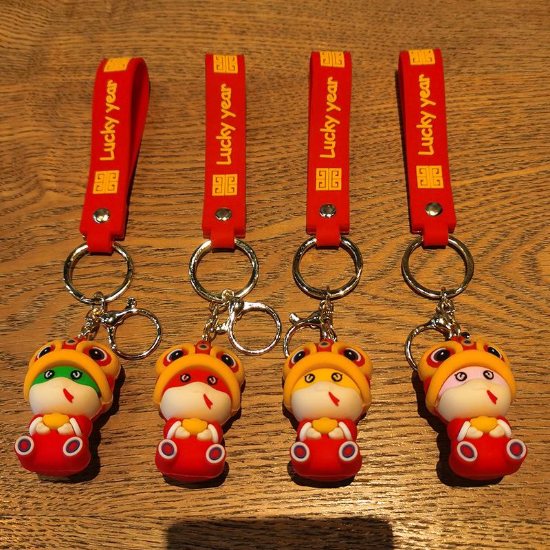 Lion Awakening Snake New Year Snake Year Cartoon New Year Goods Keychain Small Gift Creative Girl Companion Gift