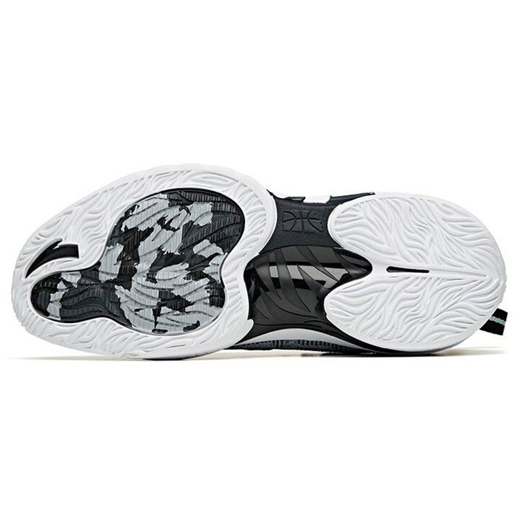 ANTA Men Professional Basketball Shoes Grey Black White Mint Green 112121103-2