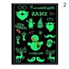 1 Set Självlysande Temporär Tatuering Klistermärke Snögubbe Rådjur Arm Kroppskonst Fluorescerande Falska Tatuering Klistermärken God Jul Dekorationer