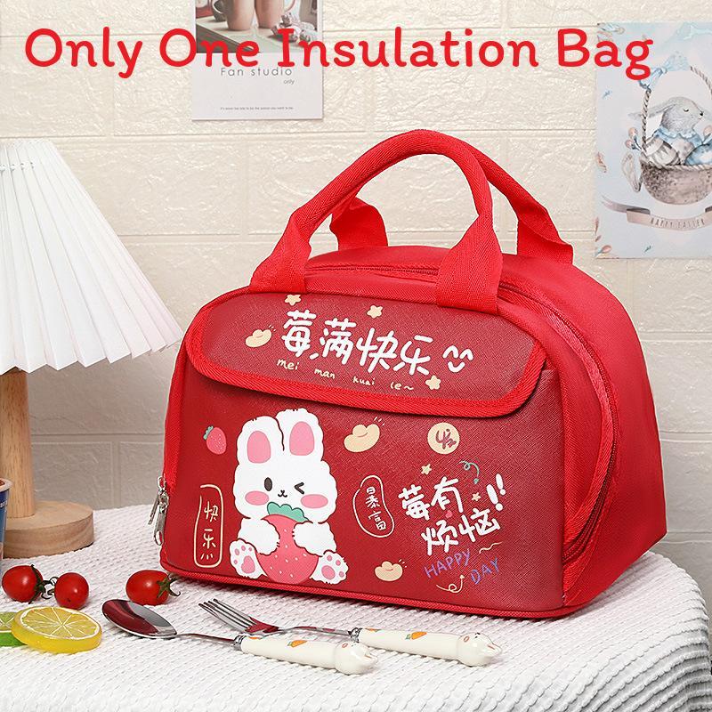 

Cartoon Cute Insulated Lunch Bag For Office Workers With Thick Handle And Portable Design Style M
