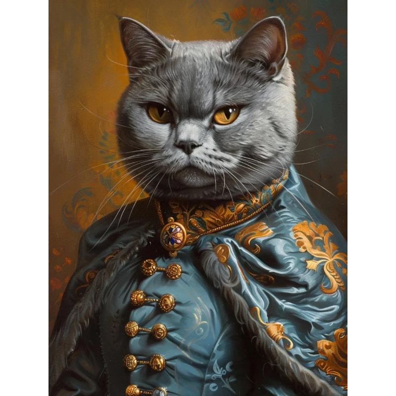 Funny Pet Dog Renaissance Animal Portraits Minimalist Wall Art Print Canvas Painting for Living Room Modern Home Decor